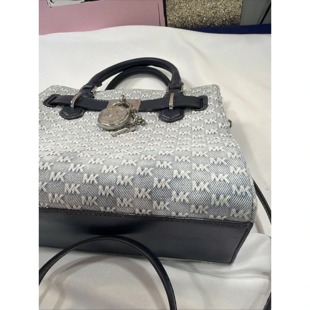 Michael Kors Hamilton Women Small Satchel Handbag Crossbody Bag - Jean Lock key